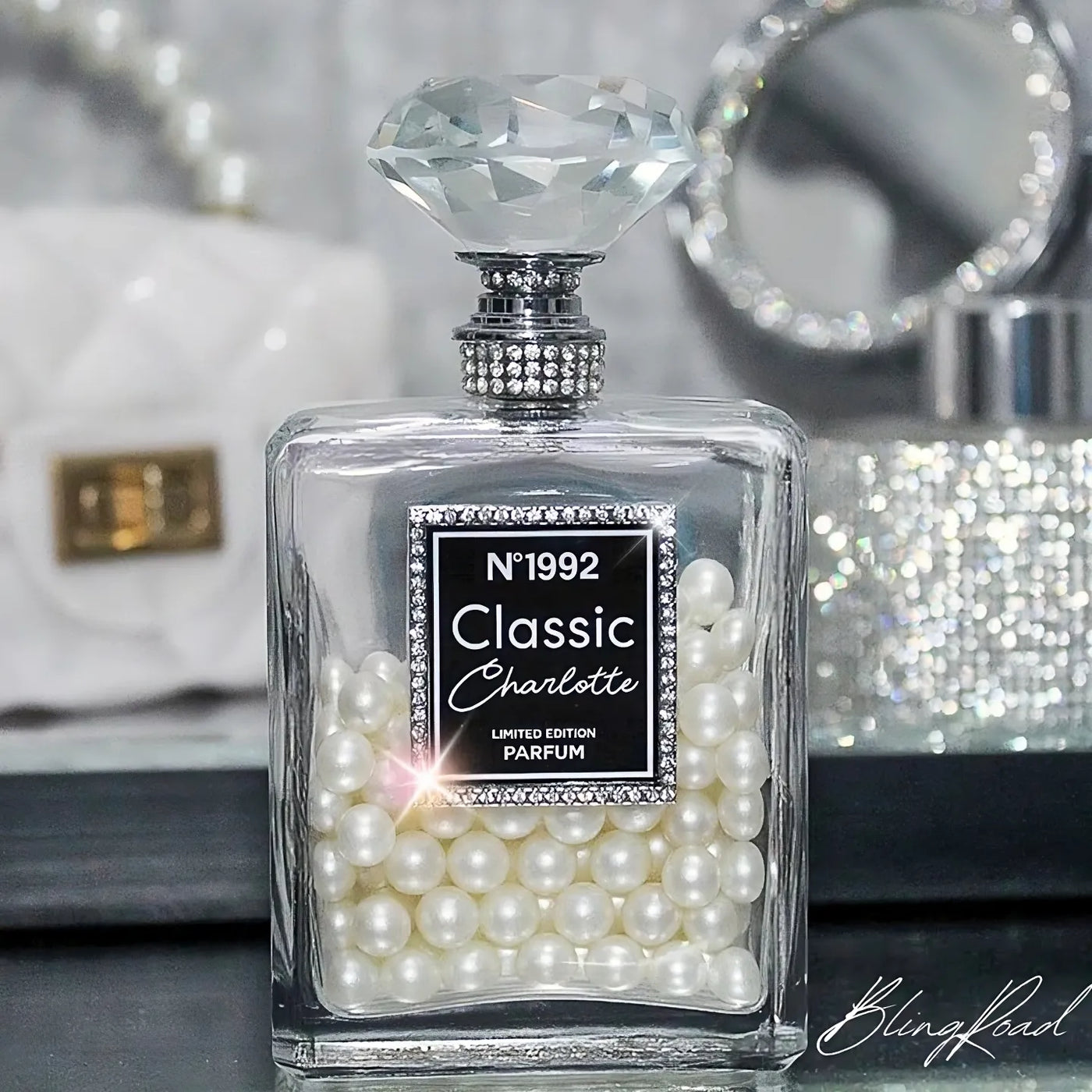 Custom Pearl Glam Decor Bottle