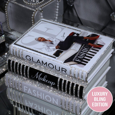 Boss Babe Glam Book Stack (Black/Grey) - Extra Bling