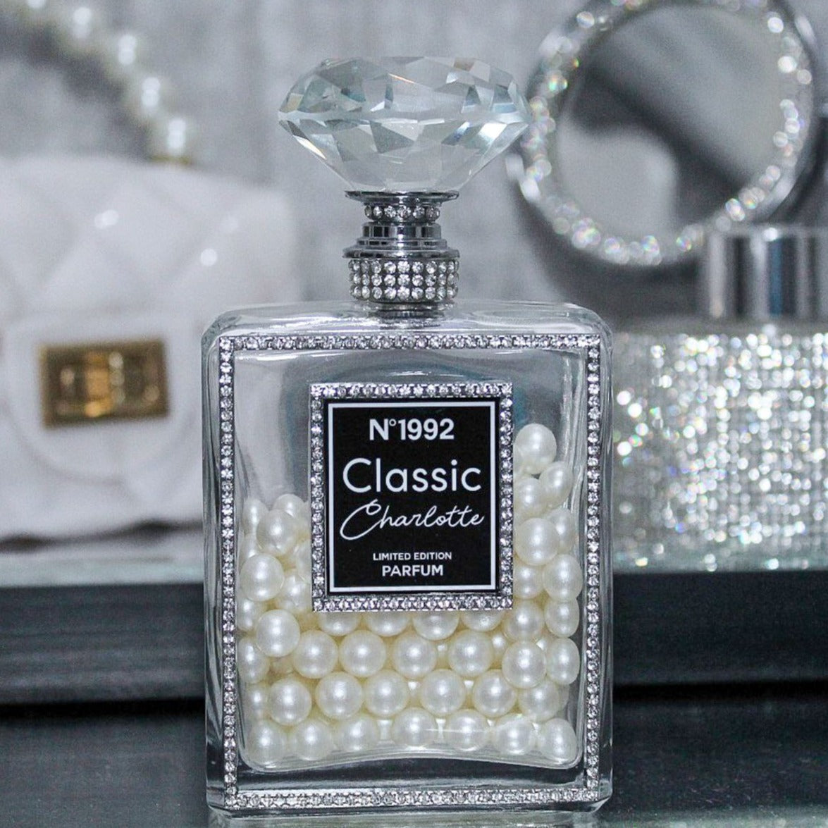 Custom Pearl Glam Decor Bottle